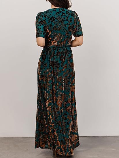 Elegant V-Neck Long Slit Dress