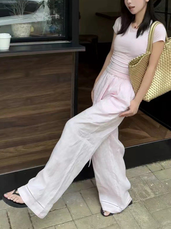 Linen Straight Leg Pants for Women