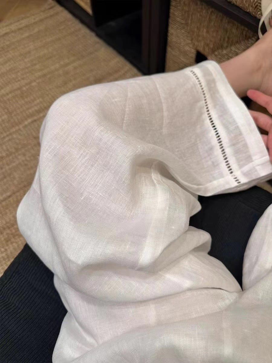 Linen Straight Leg Pants for Women