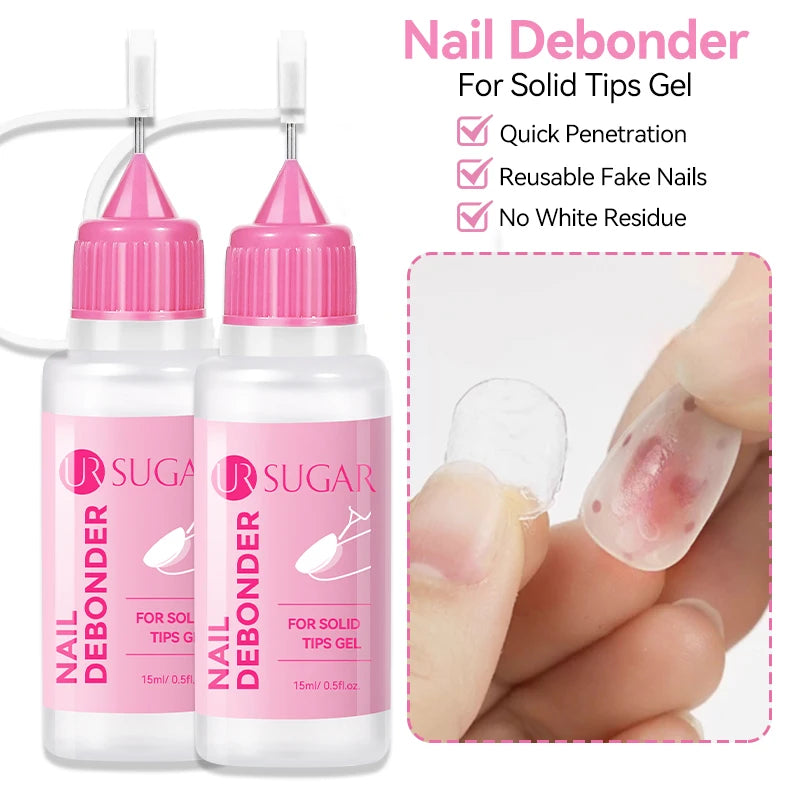 UR SUGAR 15ml Nail Gel Remover – Press-On & False Nail Adhesive Remover